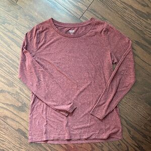 Stylish Burgundy Long Sleeve Tee